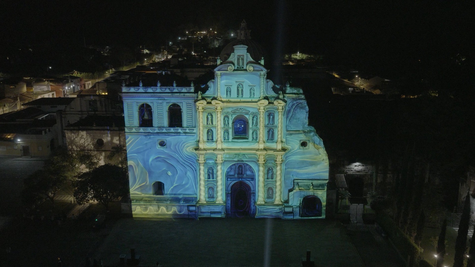 RE:SORB — the projection mapping on the façade at Iglesia de San Francisco 2026, view 1 of 4