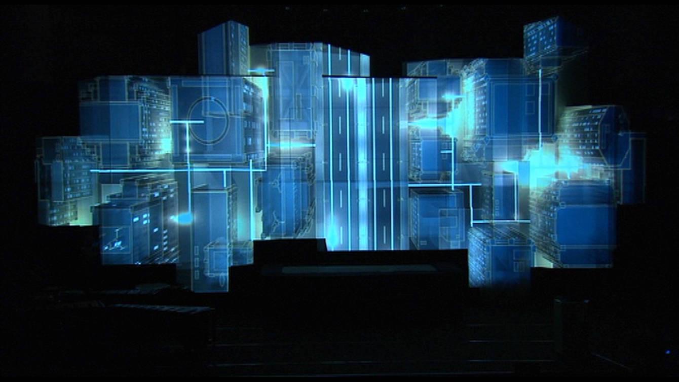 RE:SORB — the projected installation at Hannover Congress Centrum 2011, view 2 of 5