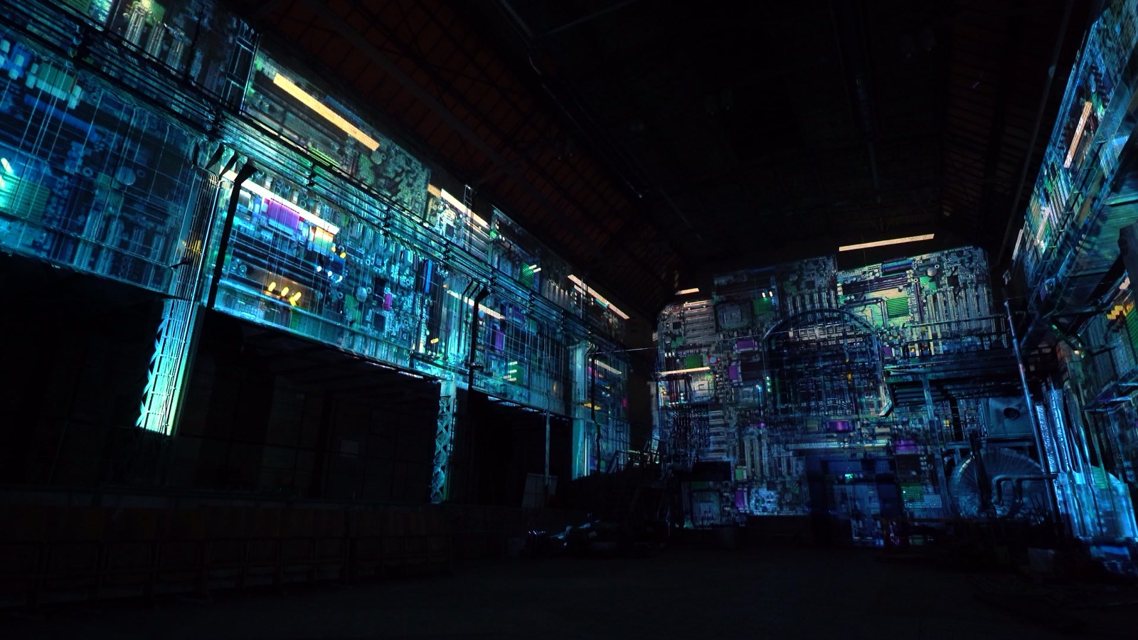 RE:SORB — the holographic light installation at Former industrial hall 2022, view 2 of 6
