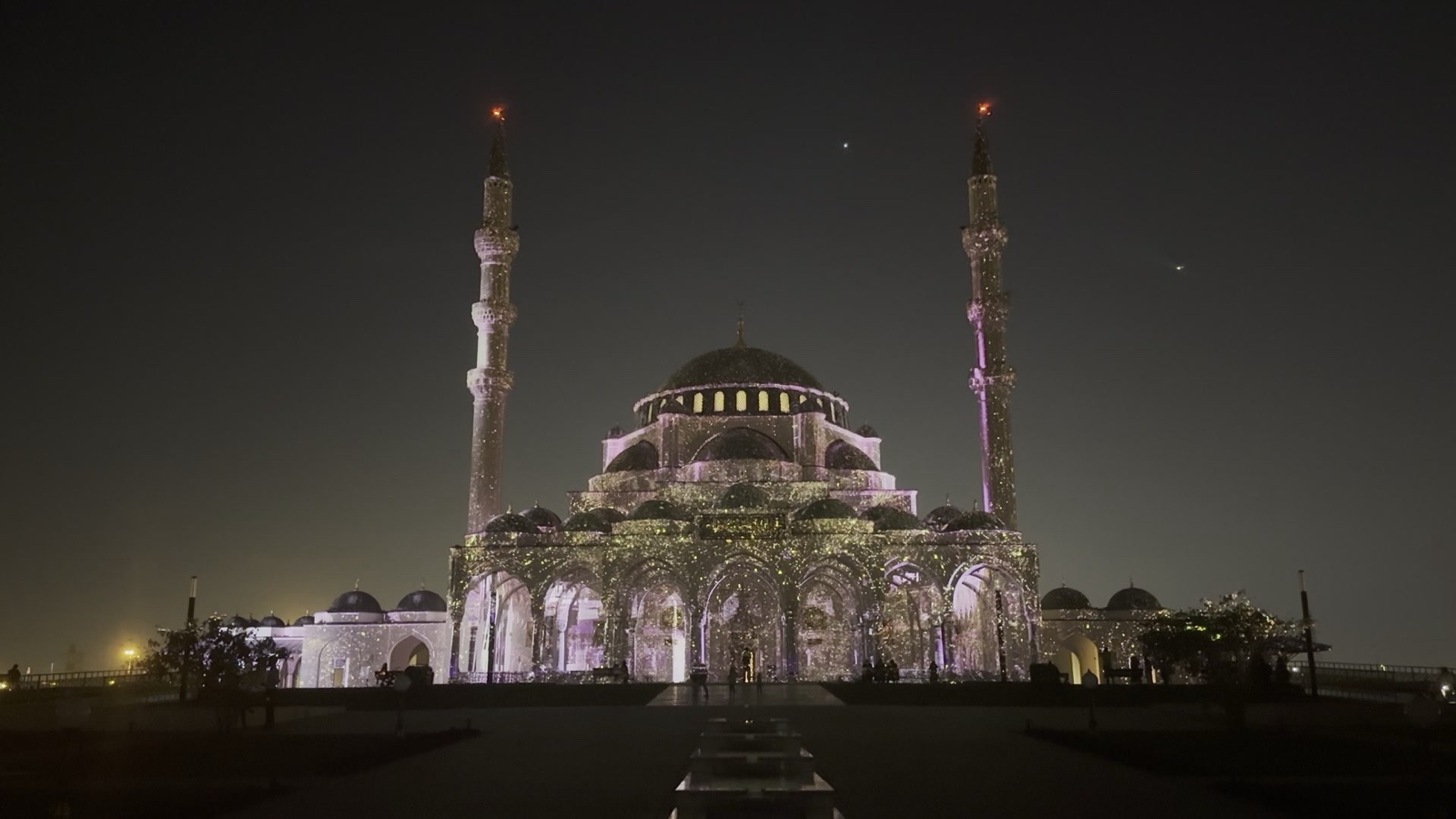 RE:SORB — the projection mapping on the façade at Sharjah 2025, view 1 of 2