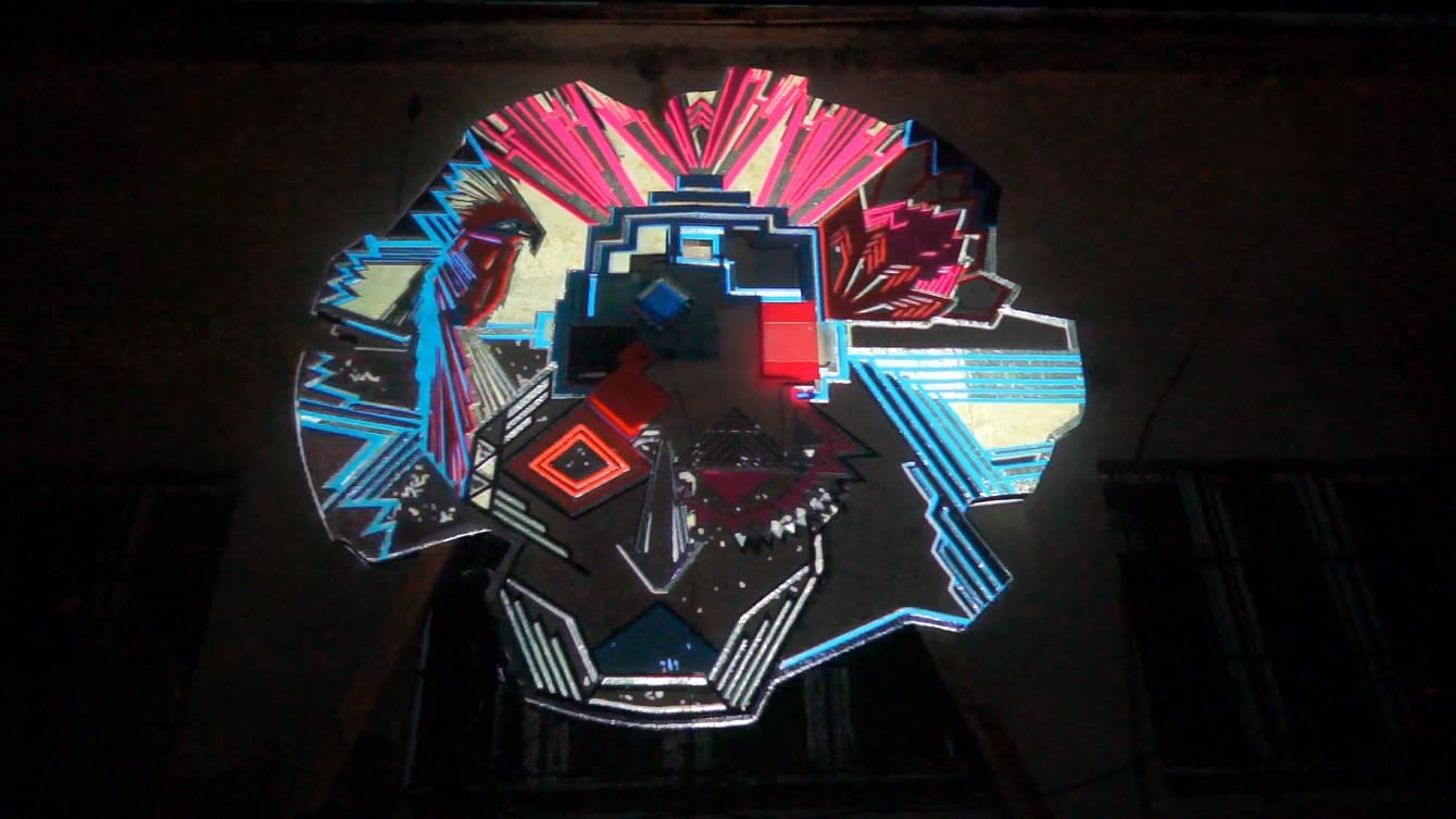 RE:SORB — the projected artwork at Festival site 2013