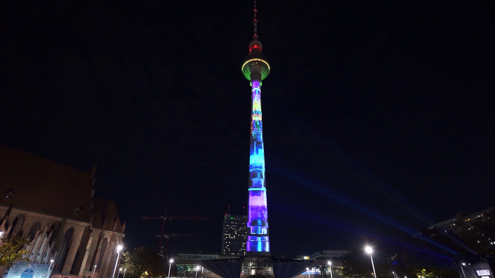 RE:SORB — the projection mapping on the façade at Berliner Fernsehturm 2022, view 1 of 2