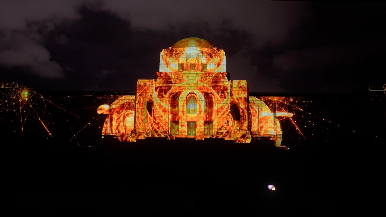 RE:SORB — the projection mapping on the façade at Tokyo 2023, view 2 of 2